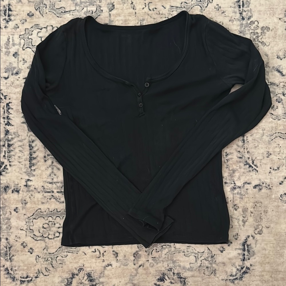 brandy melville navy zelle eyelet top!!